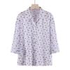FENGXIAO Women's Retro Jacquard Loose-Fit Blouse