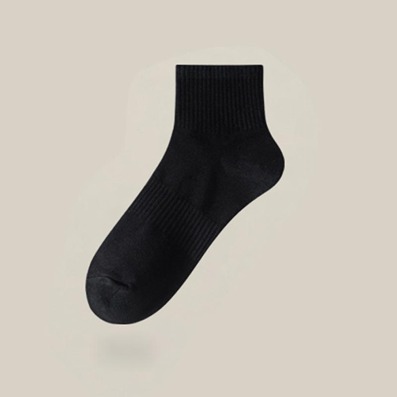 Women's Autumn Mid-calf Socks, Summer Thin Sweat-absorbing and Breathable Cotton Socks, Solid-colored Short Socks, Spring and Autumn Long Calf Socks