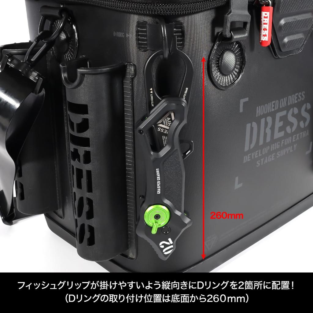 Dress Bakkan Mesh Stealth Black 34L Renewed Rod Holder EVA Multifunctional Fishing Tackle Bag Fishing Gear Case Disaster Prevention Storage Container