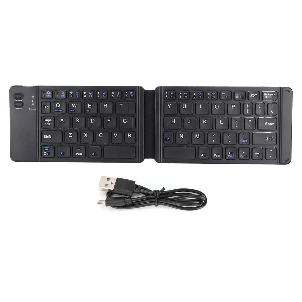 Folding Wireless Keyboard Portable Mini Wireless Keyboard for Mobile Phone Tablet with Built In