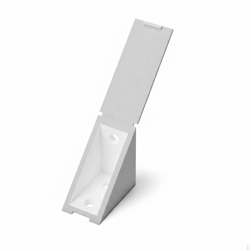 Right Angle Bracket, Nylon Corner Brace, Sturdy Duty Shelf Support, Furniture Fastening White 1