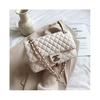 (White) New Fashionable and Versatile Rhombus Chain Bag Popular Women's Bag Temperament Single Shoulder Crossbody Bag