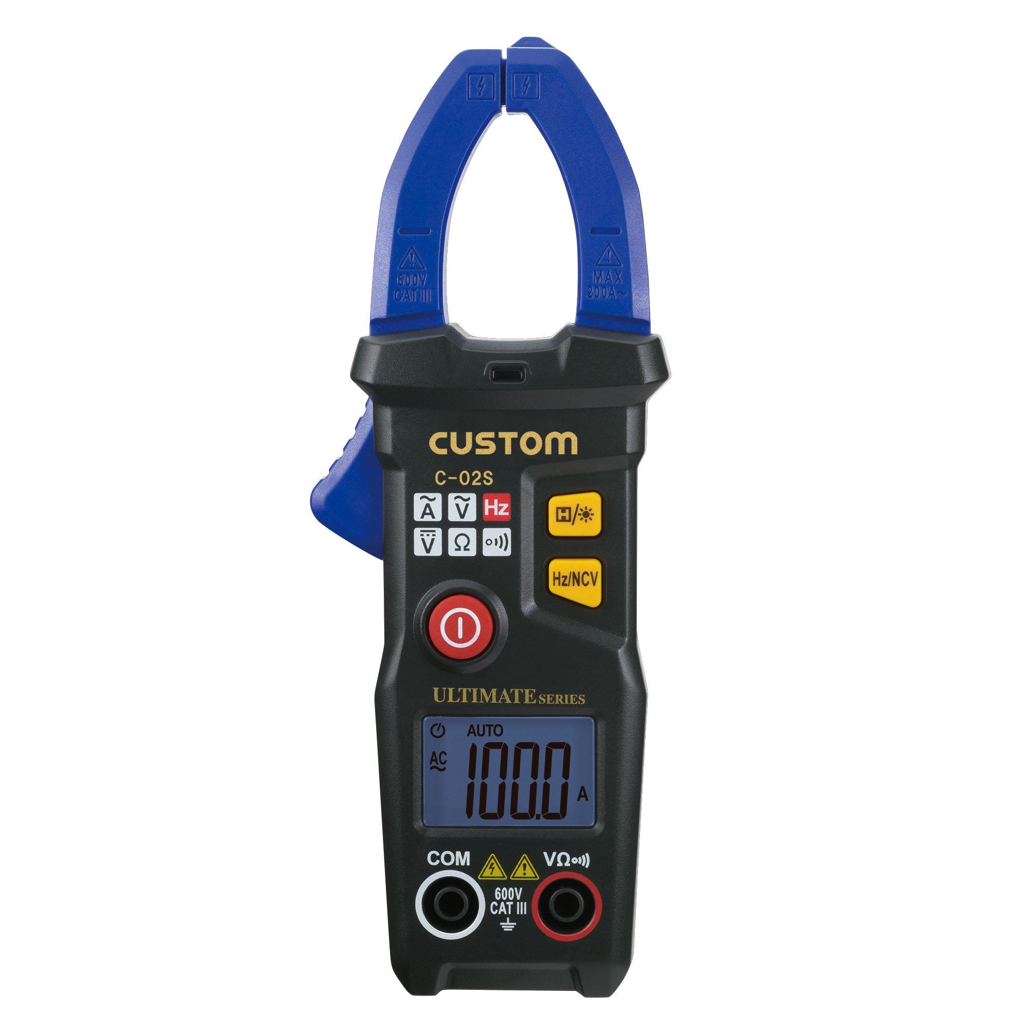 

CUSTOM Mini AC Clamp Meter voltage detection (with non-contact function) C-02S синій