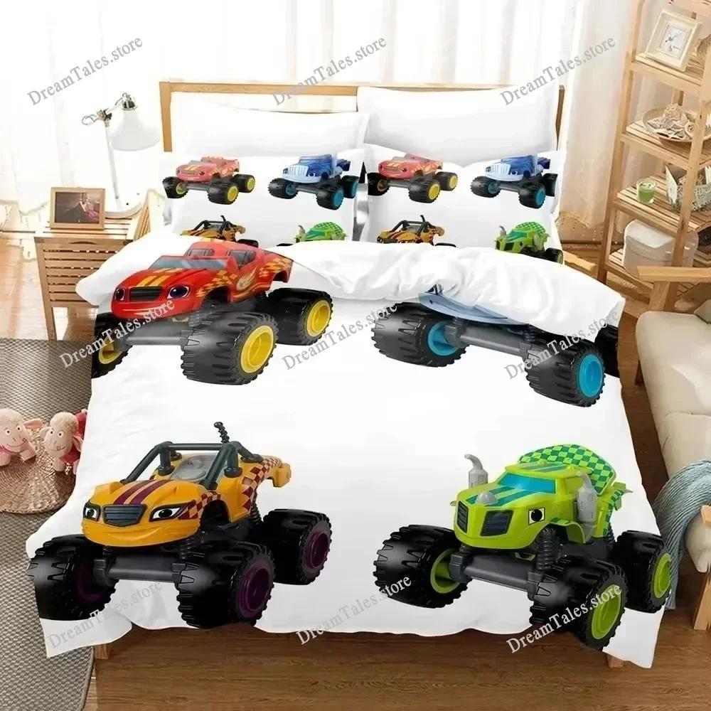 3D Print Duvet Cover Blaze N Monster Pattern Quilt Covers for Children Single Twin Queen King Bedding Set Home Textile