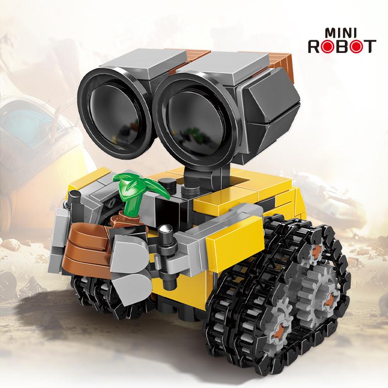 Space Mini Robot Moc Building Bricks Toys 217Pcs Tracked Bot Model Classic Movie Sci-Fi Blocks Dolls Kids And Adult Gifts