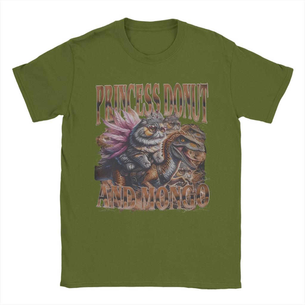 Mens TShirt Vintage 90s Princess Donut and Mongo Dungeon Crawler Carl 100 Cotton Tees T Shirt Round Collar Clothing New