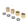 3Celsius4in Brass Water Pipe Connector, Double Threaded Garden Hose Adapter Joint, Brass Water Hose Connector Withstands 200PSI, for All 3Celsius4in G