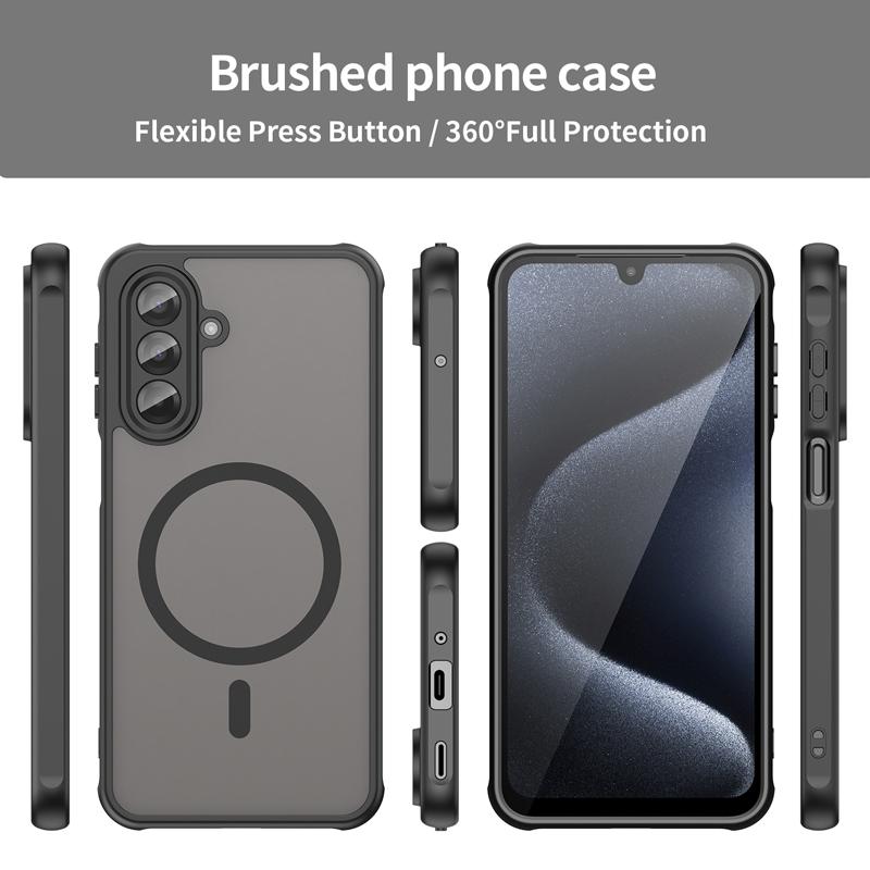 Pre Samsung Galaxy A17 5G A07 4G Puzdro Polopriehľadné Matné PC+TPU Odolné voči odtlačkom prstov Priehľadný Kryt