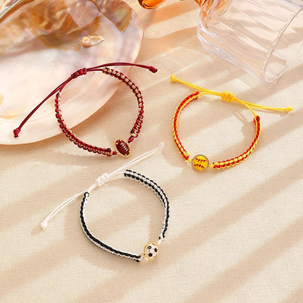 Hand-woven Sports Bracelet Adjustable Nylon Cord Bracelet Sports and World Cup Bracelet