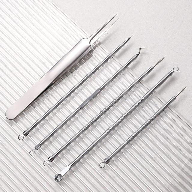 

PureSnow - Stainless Steel Blackhead Remover (Various Designs) / Set 01 - Silver