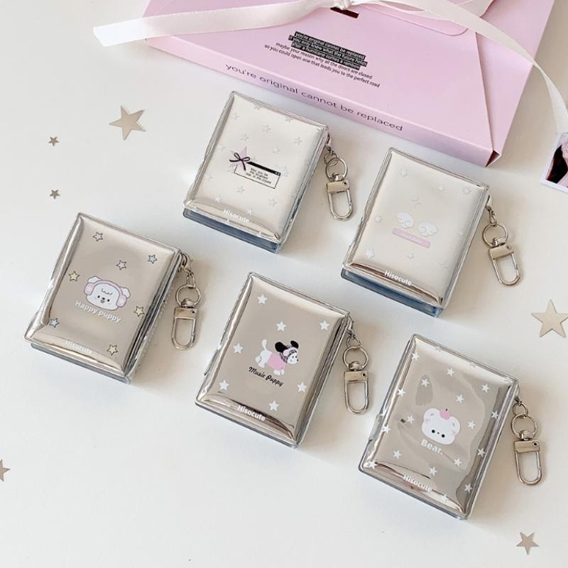 Cute Silver Korean Card Album 2 Inch for Idol Photos Mini Storage Binder for Girls Perfect Collectors Gift