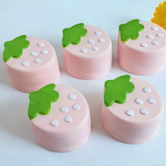 Realistic Strawberry Slow-Rising Squeeze Toy Soft PU Fidget for Stress Relief Cute Fruit-Themed Decompression Gadget for Students