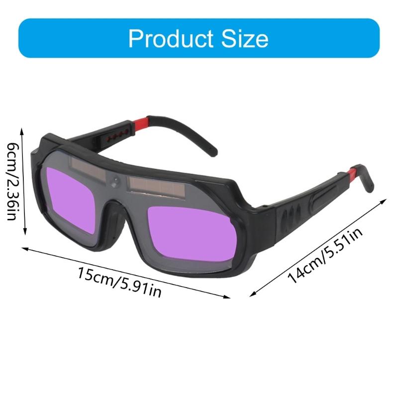 Automatisch abdunkelnde Solar-Schweißbrille für Metallbearbeitung Schützend mit Bändern Geeignet für Innen- und Außengebrauch