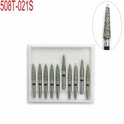 10 Stück Dental-Diamantbohrer, supergrobe Zahnaufhellungswerkzeuge zum Polieren, Glätten von Zahnpolierern 508T-021S