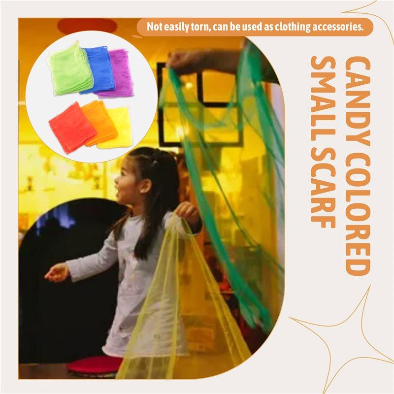 A71Z 24 szt. Chusty do żonglowania dla dzieci, Chusty do tańca i muzyki, Chusty do ruchu, Chusty rytmiczne dla dzieci, Ruch