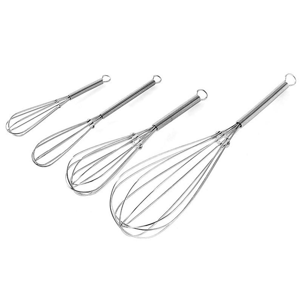 Balloon Wire Whisk Stainless Steel Manual Kitchen Whisk Egg Beater for Mixing Whisking Beating Stirring