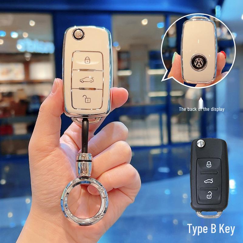 Volkswagen Key Covers Fit: Magotan, Passat, Sagitar, Polo, Bora, Tharu, Tayron, Lavida, Tiguan, T-Roc