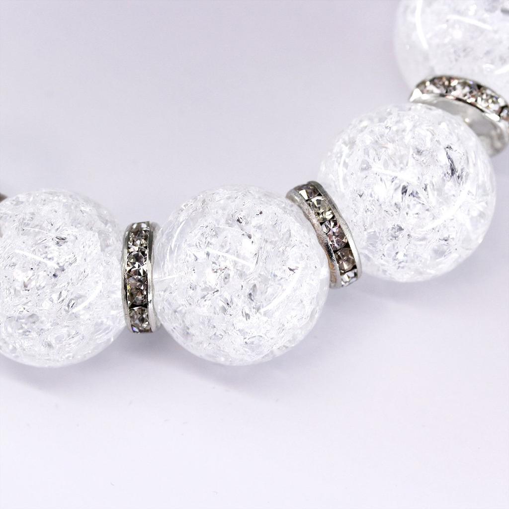 Cracked Crystal 20mm Bracelet for Men with Gift Box in Natural Stone Prayer Beads Power Stone [Sekki] Paulownia, [b053]