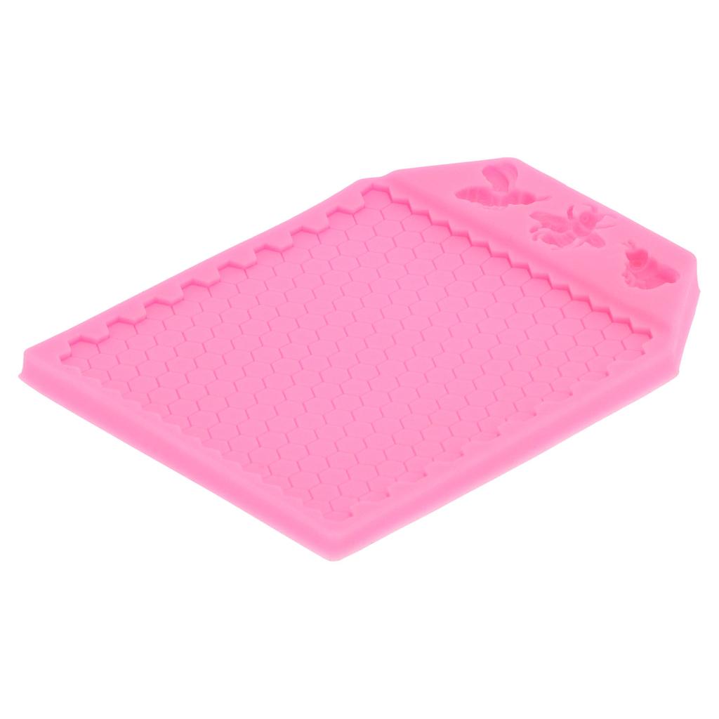 Zellenförmige Silikon-Fondantform DIY Schokoladendekorationsform Backwerkzeug für die KücheRosa