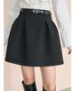 Snidel Belted Structured Mini Skirt Black Women's SWFS251102,