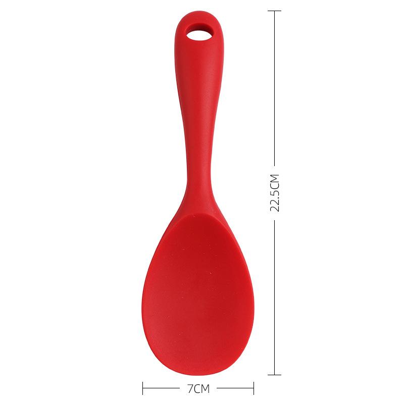 Hanging Silicone Rice Spoon Kitchen Ladle Non-stick Saucepan Electric Rice Cooker Cooking Scoop with Holes Household Items