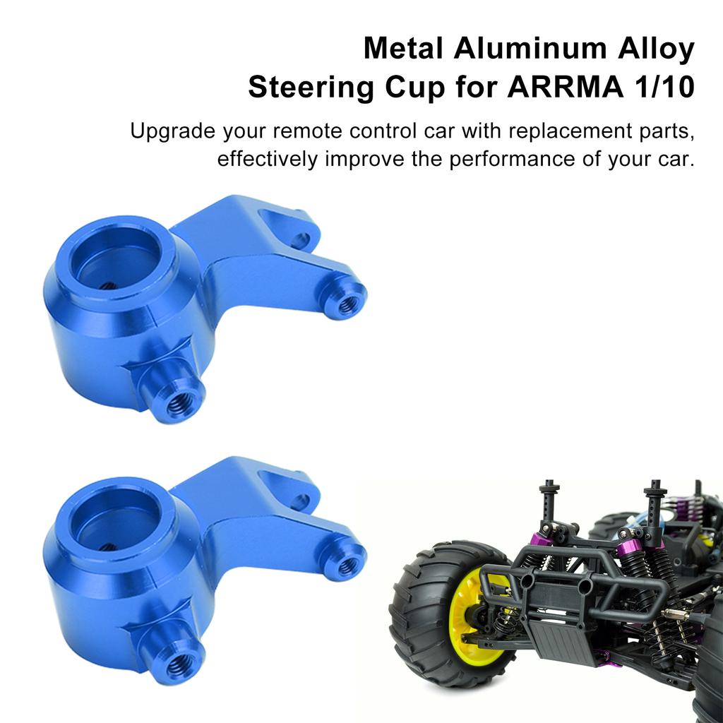 2pcs 1:10 Aluminum Alloy Steering Cup for   Senton Typhon   Big Rock Metal Parts
