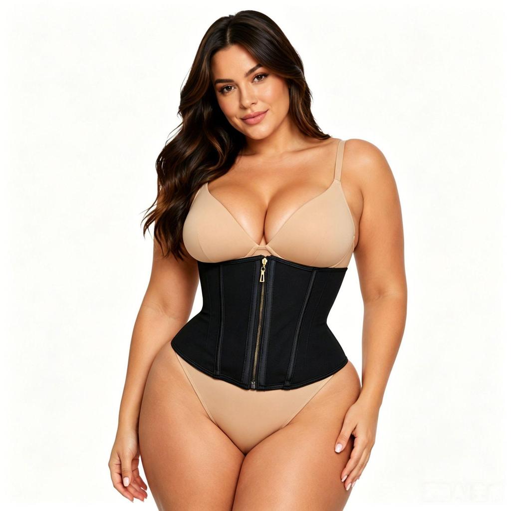 Women's High-Waisted Slimming Zipper Waist Trainer Corset