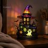 Whimsical Home Accents Gothic Witch Hat Night Light, Warm Glow Acrylic Halloween Decorative Lamp, Vintage Creative Props Spooky Decor for Mantel Shelf