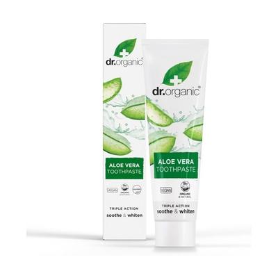 Zubní pasta - Dr. Bio - Bělící Aloe Vera - 100 ml - Veganské - Dvojitý účinek