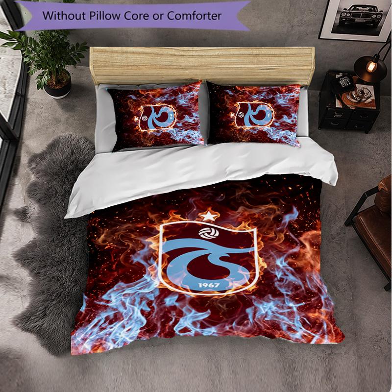 Biancheria da letto a tema Trabzonspor FC Set 3 Pezzi Copripiumino Biancheria da letto Decorativa per Camera Adolescenti Decorazione Casa