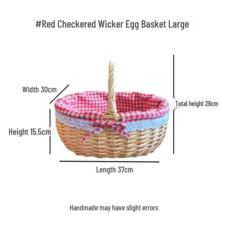 Handgeflochtener Rattan-Eierkorb für Blumengestecke: Ideales Geschenk für beste Freunde und DIY-Projekte