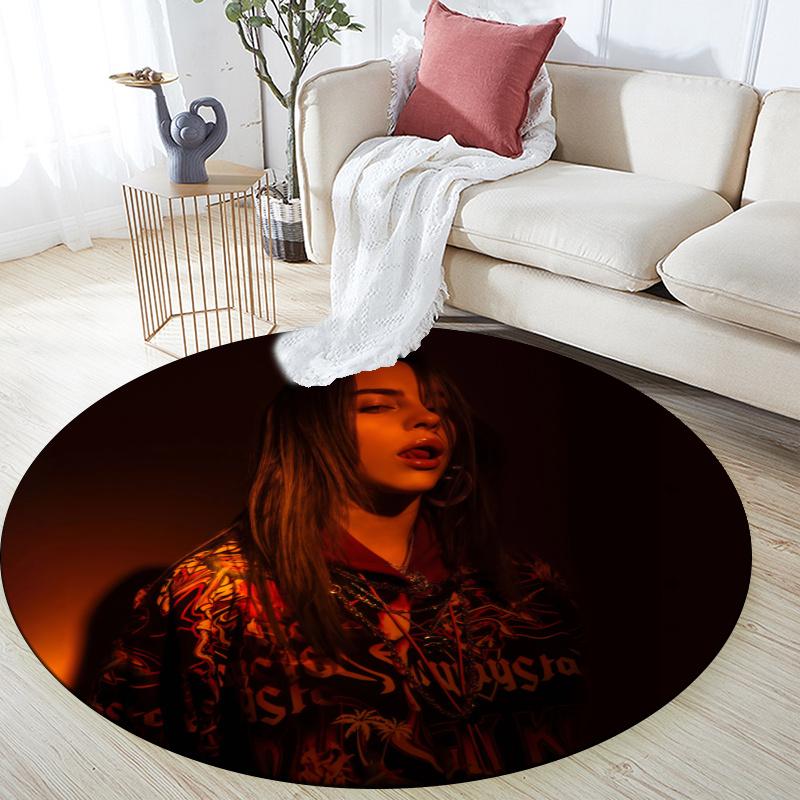 Billie pattern round rug,Carpet Rug for Living Room Bedroom Playroom ,Non-slip Floor Mat,Holiday Gifts and Birthday Gifts.
