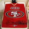 San Francisco 49ers Print Flanelldecke, Hohe Qualität, Bequem für alle Jahreszeiten, Heimdekoration, Wärme und Komfort, Perfekt für Weihnachtsgeschenke