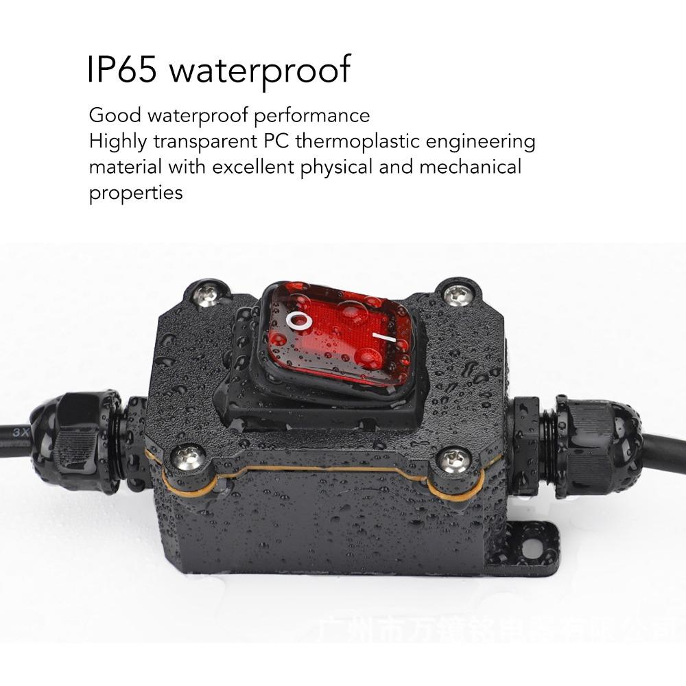 Red Light Waterproof Inline Cord Switch 4 Pin 2 Position Toggle Switch Inline Cord Switch  Marine
