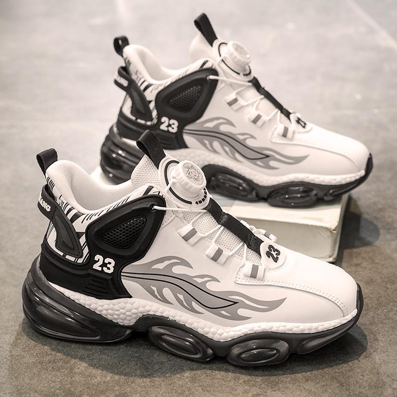 

Rotating button winter new shock-absorbing running sneakers soft-soled casual dad trendy shoes 39 ready to ship