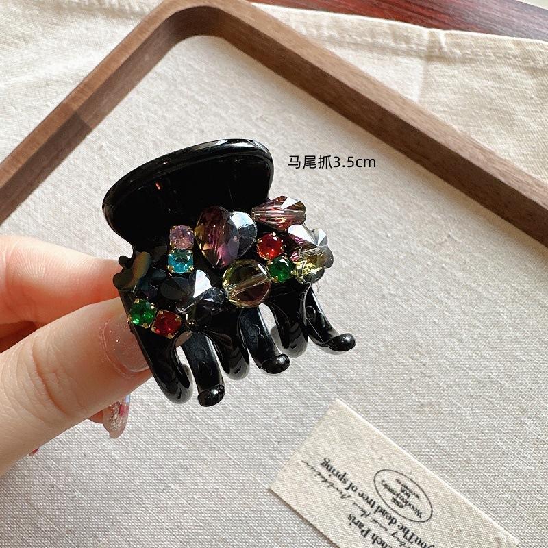 Elegant Crystal-Encrusted Hair Clip, Medium-Sized Side Hairpin, Super Sparkling Crystal Hairpin, Shark Hairpin