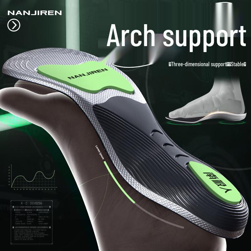 Nanjiren Men s Arch Support Sport Insoles 41-42