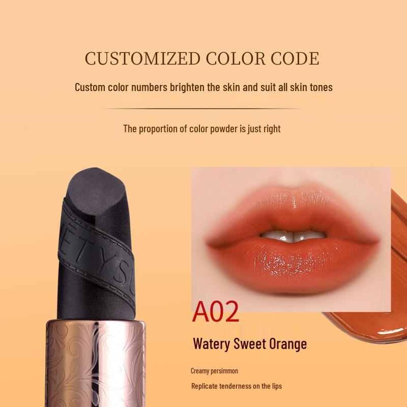 Mei Ti Xiu Black Rose Long-Lasting Waterproof Hydrating Lipstick - Non-Transfer, Rich Color, Brightens Lips