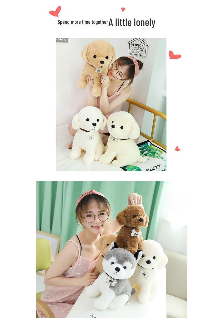 Simulated Teddy Dog Plush Toy: Stuffed Puppy Doll & Cushion - Perfect Gift for Men's Birthday