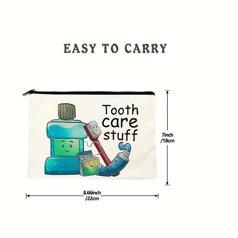 1PC Durable Anti-fade Cosmetic Travel Bag Zipper Bag Tooth Care Stuff Monogram Design Wash Bag Pencil Bag Organizer Bag Storage