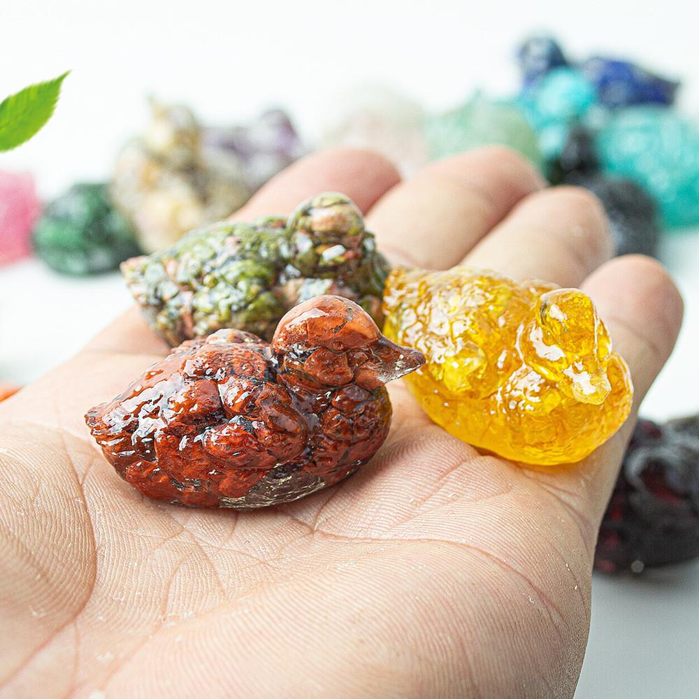 Water Crystal Resin Art Piece Duck Ornament For Home And Tabletop Decor