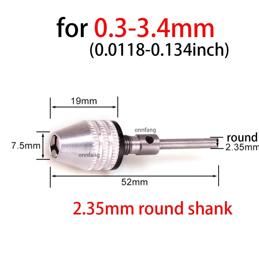 Snabbväxlande sexkantsskaft borrchuck trebackars självcentrerande chuck borr elektrisk fräs klämverktyg 1/4 tum 0,3-3,6/6,5 mm