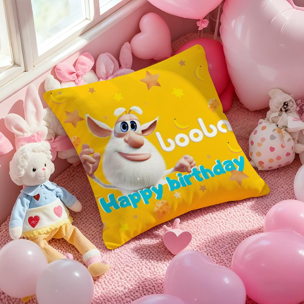 Fourbob-Booba Cute Cushion Cover Pattern Printed Pillowcase for Living Room Sofa Cushion Cover & Bedroom Decor
