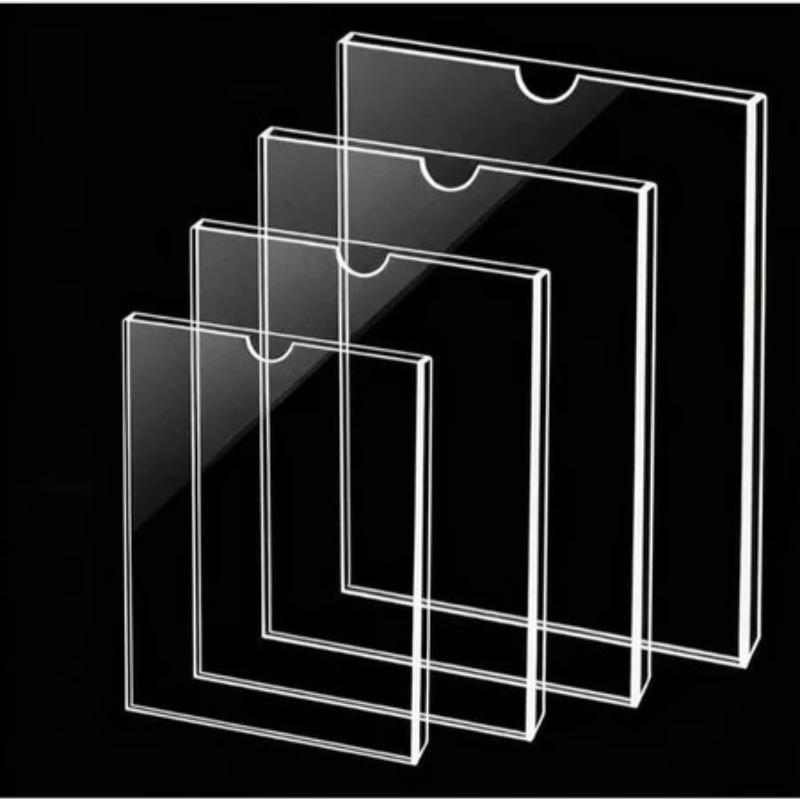 High Clarity Clear Acrylic Wall Frame A4 A5 Sign Holder for Certificate Photo License Document Shop Office Home Display