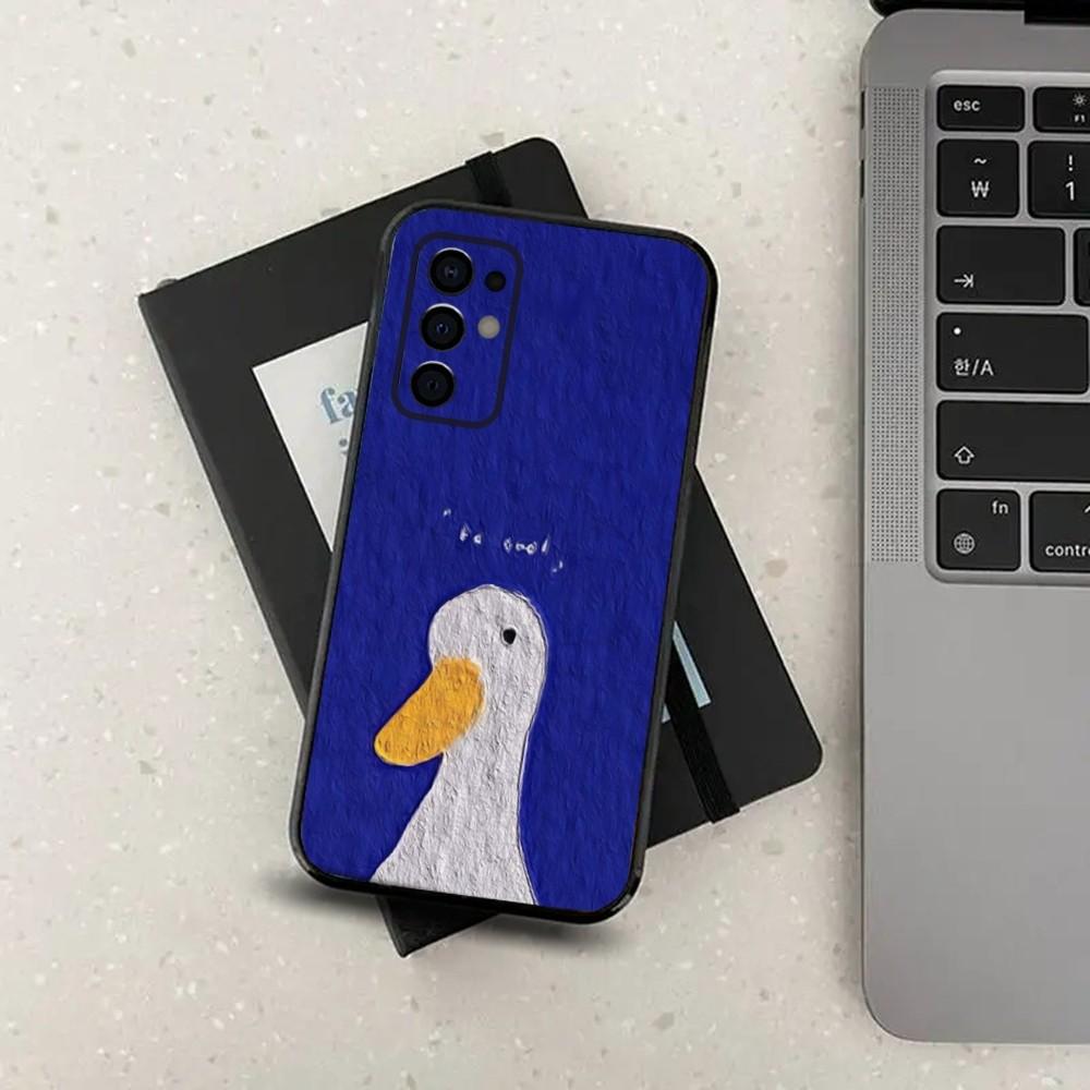 Cartoon Funny Duck Phone Case For Samsung S24,S21,S22,S23,S30,Ultra,S20,Plus,Fe,Lite,Note,10,9,5G Black Soft Cover