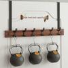 Bamboo & Wood Over-the-Door Hook Wall-Mounted No-Punch Coat Rack - Creative Entryway & Bedroom Storage