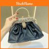 Womens Clutch Evening Bag With Rhinestone Embellishments For Party And Cocktail Events