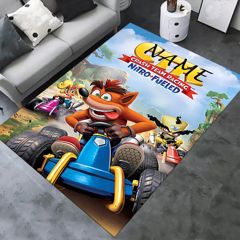 Poster Crash Team Racing Office Carpet Soft Polyester Entrance Carpet Washable Non Slip Machine Wash