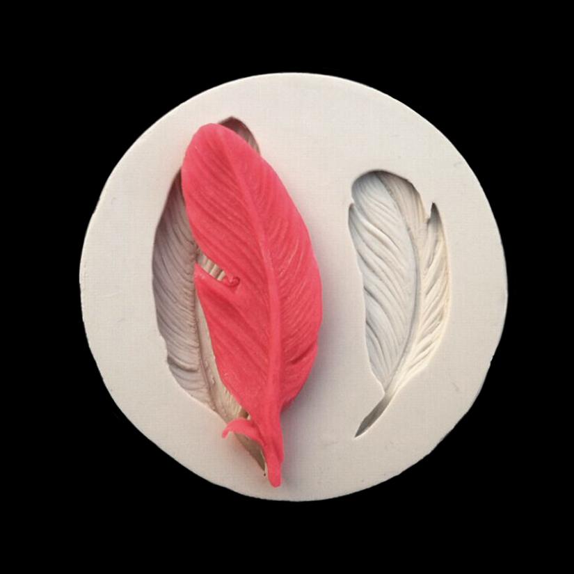 Feather Silicone Mold Sugarcraft Chocolate Cupcake Fondant Cake Decorating Tools