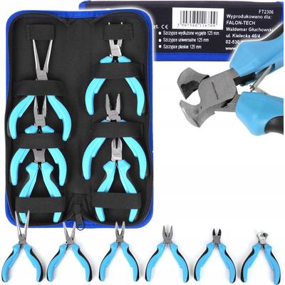 Precision Pliers 6 Pcs Front Side Cutting Straight Bent Flat 125Mm